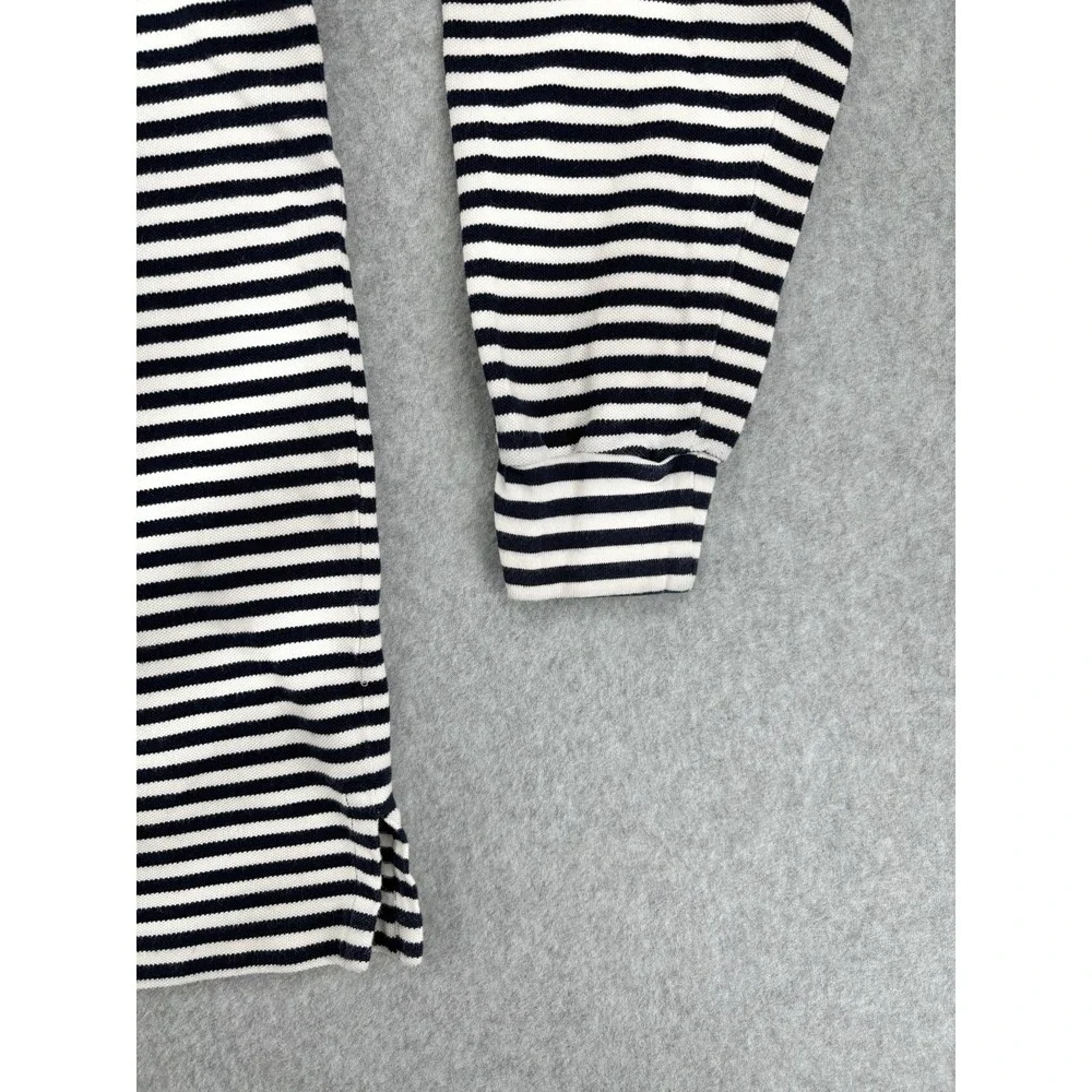 Polo Ralph Lauren Mens XL Striped Turtleneck Shirt Navy White Red Pony Cotton